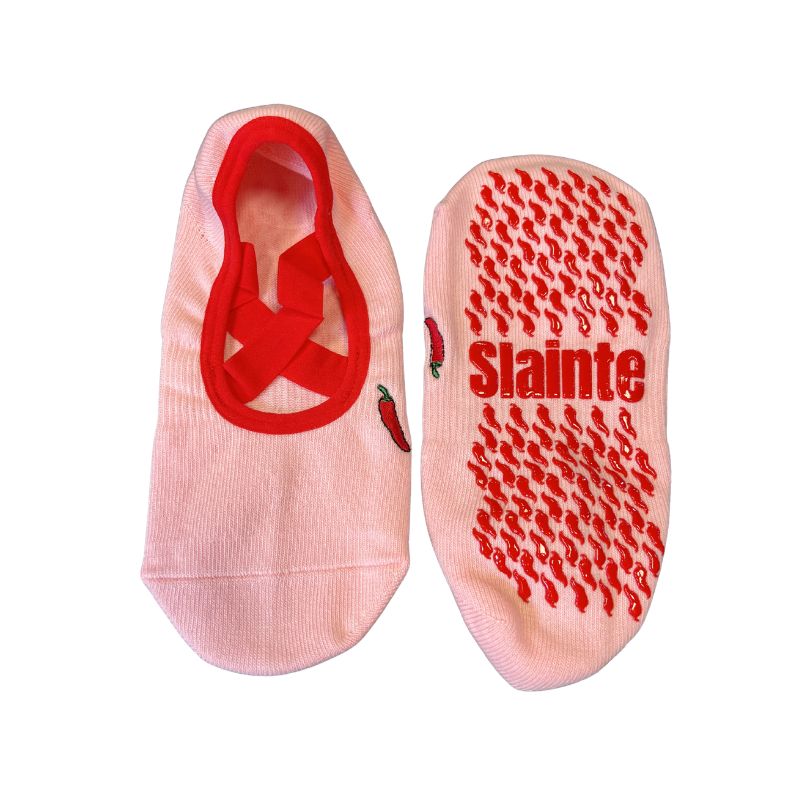 Sláinte Chilli on Pointe, The Chilli Sole Grip Socks