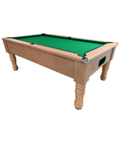 Accupro Supreme Slate Bed Pool Table (Beech) | Green Cloth