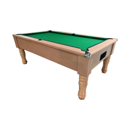 Accupro Supreme Slate Bed Pool Table (Beech) | Green Cloth