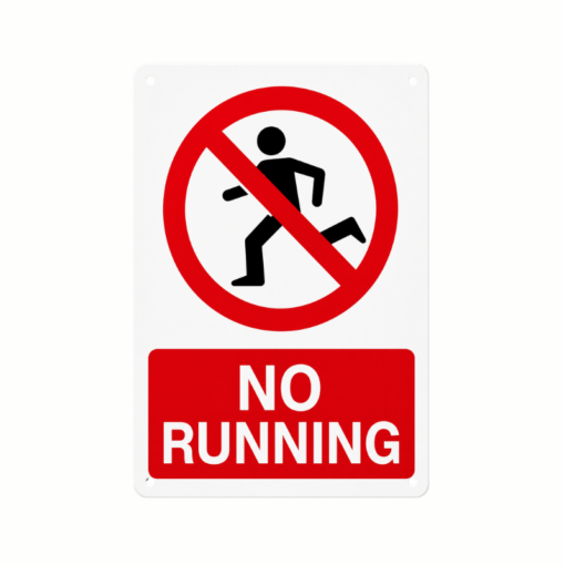 Signage NO RUNNING