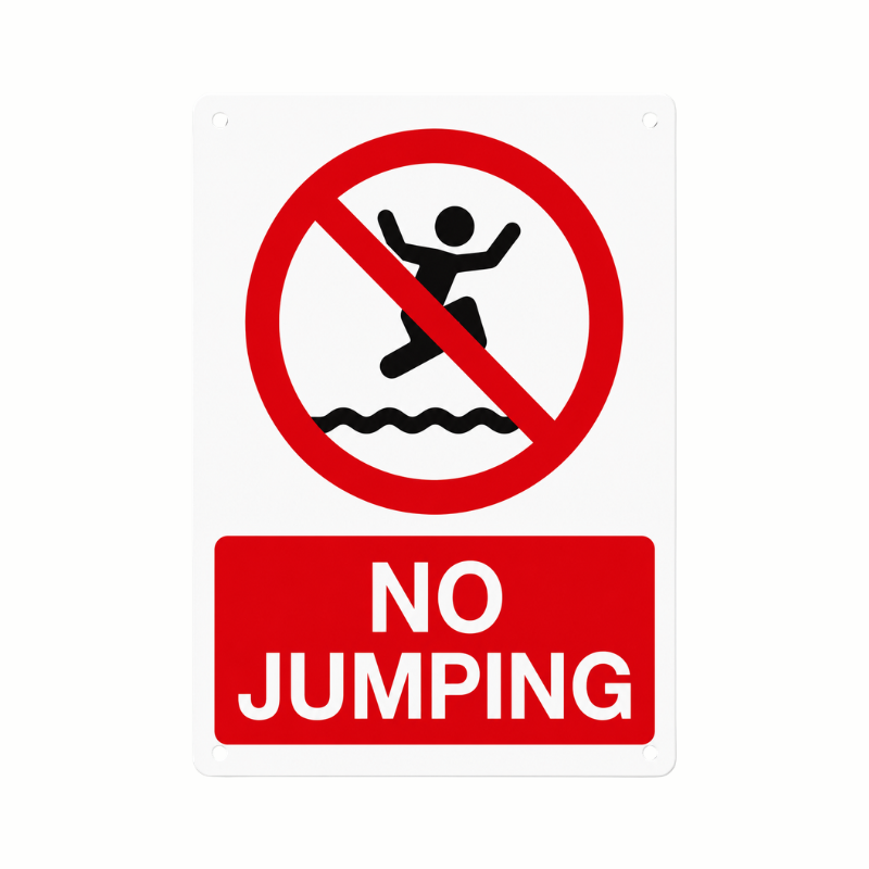 Signage NO JUMPING