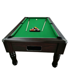 Accupro Supreme Slate Bed Pool Table (Walnut) Green Cloth