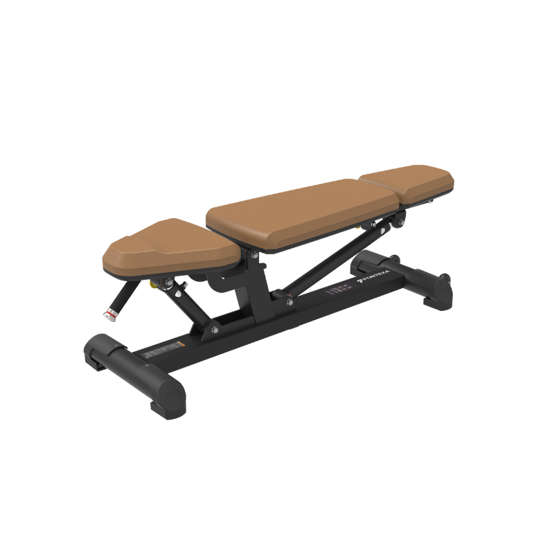 Forteza Pro Series Commercial Adjustable Bench (Brown Leather)