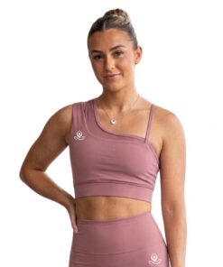 Korra Asymmetrical Shoulder Mesh Sports Bra