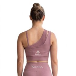 Korra Asymmetrical Shoulder Mesh Sports Bra