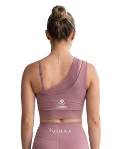 Korra Asymmetrical Shoulder Mesh Sports Bra
